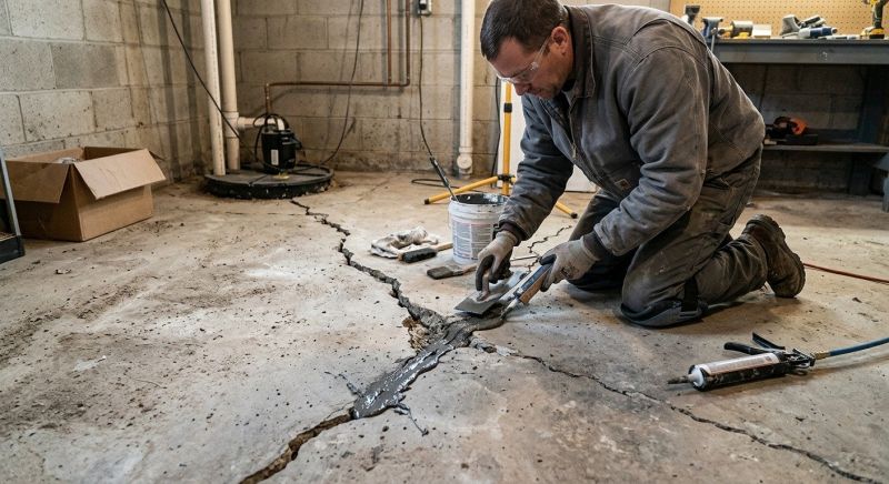 Cracked Basement Floor Repair in Miami Dade County, FL