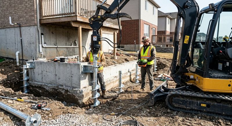 Helical Pile Installation in Miami Dade County, FL