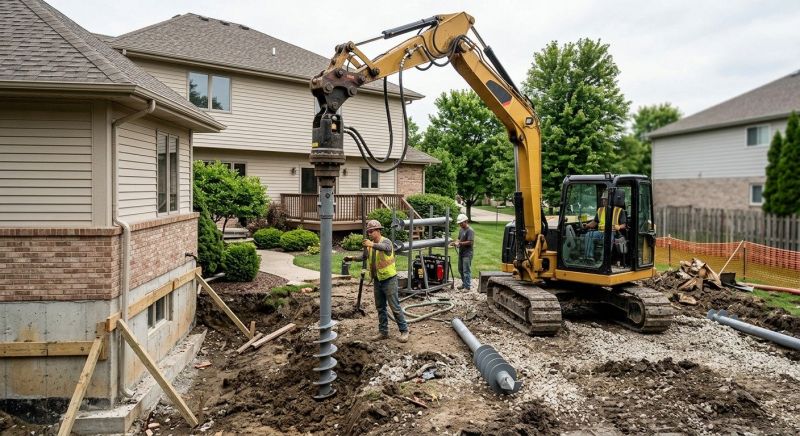 Helical Pile Installation in Miami Dade County, FL