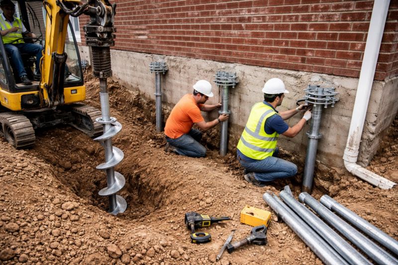 Helical Pile Installation in Miami Dade County, FL